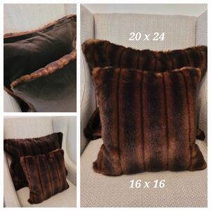 Faux Fur  Pillows × 2